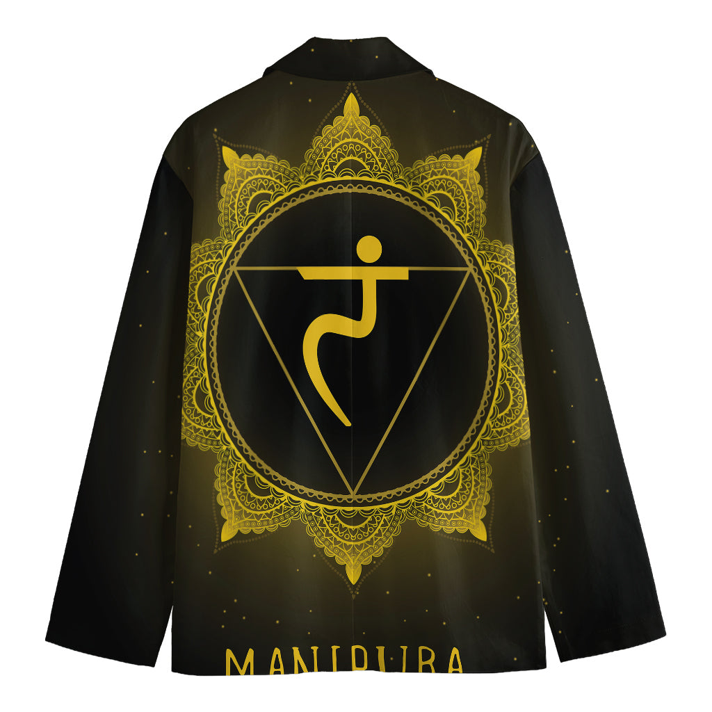 Manipura Chakra Symbol Print Men's Blazer