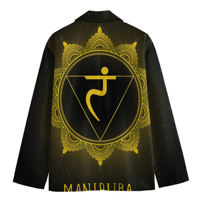 Manipura Chakra Symbol Print Men's Blazer
