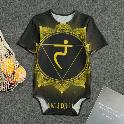 Manipura Chakra Symbol Print Men's Bodysuit