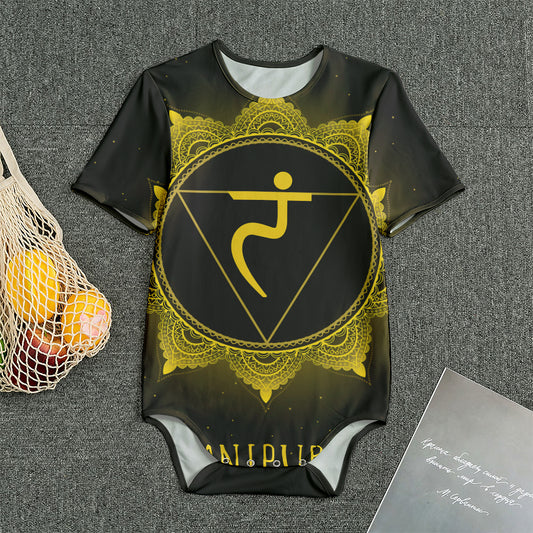 Manipura Chakra Symbol Print Men's Bodysuit