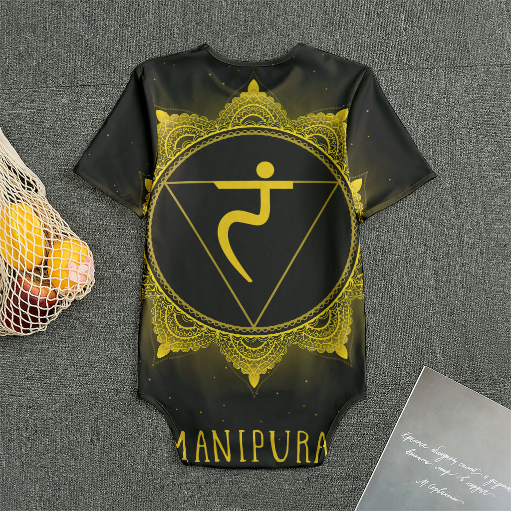 Manipura Chakra Symbol Print Men's Bodysuit