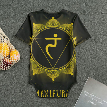 Manipura Chakra Symbol Print Men's Bodysuit