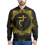 Manipura Chakra Symbol Print Men's Bomber Jacket