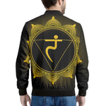 Manipura Chakra Symbol Print Men's Bomber Jacket