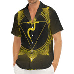 Manipura Chakra Symbol Print Men's Deep V-Neck Shirt