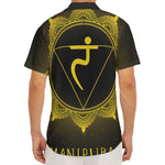 Manipura Chakra Symbol Print Men's Deep V-Neck Shirt