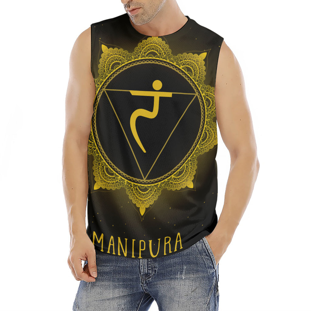 Manipura Chakra Symbol Print Men's Fitness Tank Top