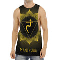 Manipura Chakra Symbol Print Men's Muscle Tank Top