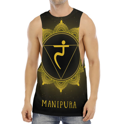 Manipura Chakra Symbol Print Men's Muscle Tank Top