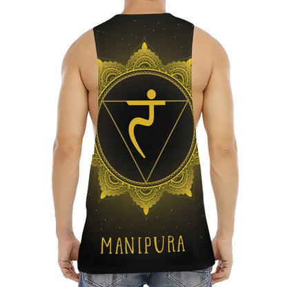 Manipura Chakra Symbol Print Men's Muscle Tank Top