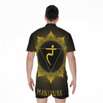 Manipura Chakra Symbol Print Men's Rompers