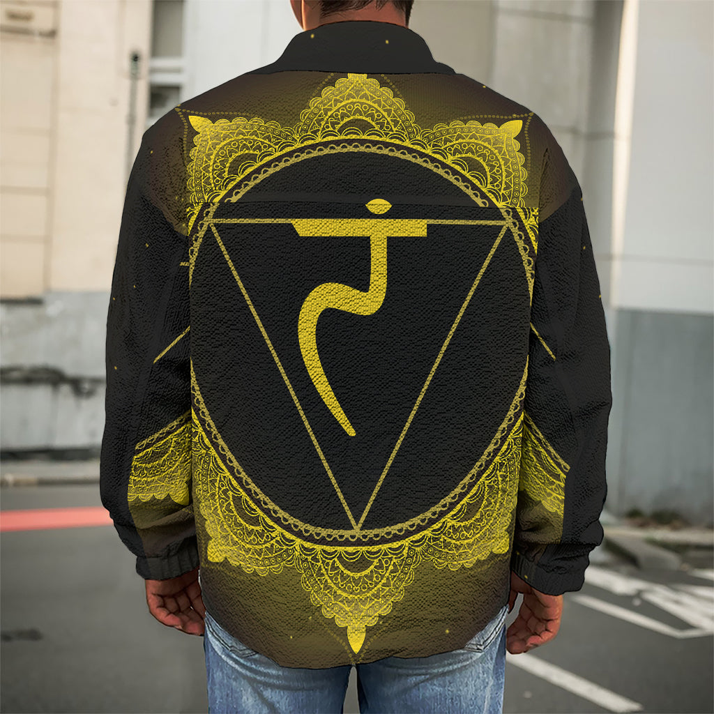 Manipura Chakra Symbol Print Men's Shirt Jacket