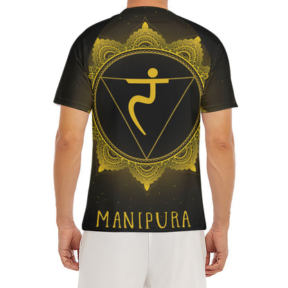 Manipura Chakra Symbol Print Men's Short Sleeve Rash Guard