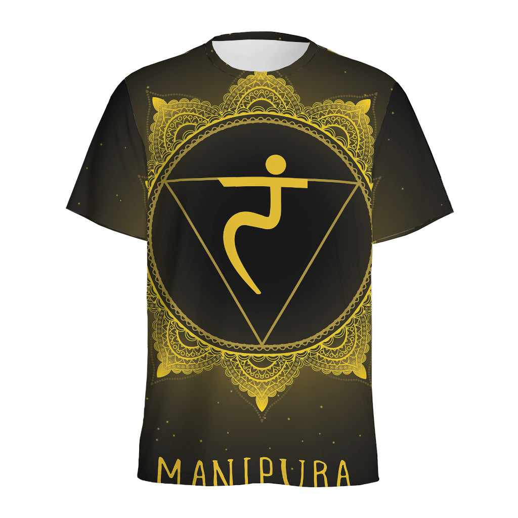 Manipura Chakra Symbol Print Men's Sports T-Shirt