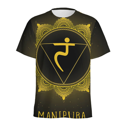 Manipura Chakra Symbol Print Men's Sports T-Shirt