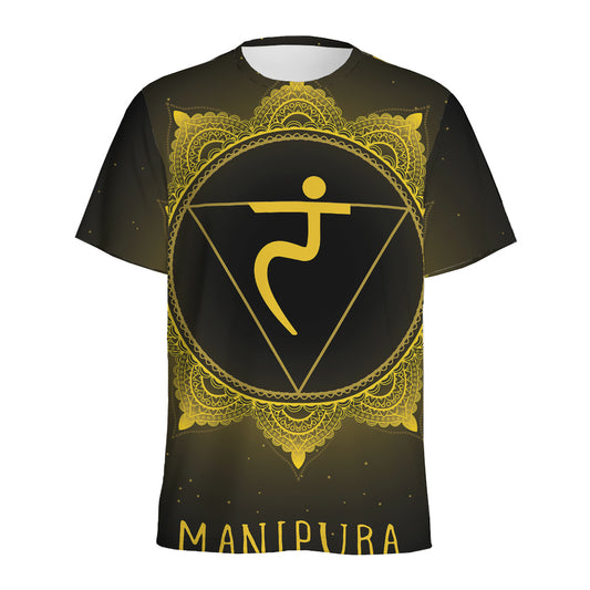 Manipura Chakra Symbol Print Men's Sports T-Shirt