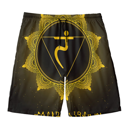 Manipura Chakra Symbol Print Men's Swim Trunks