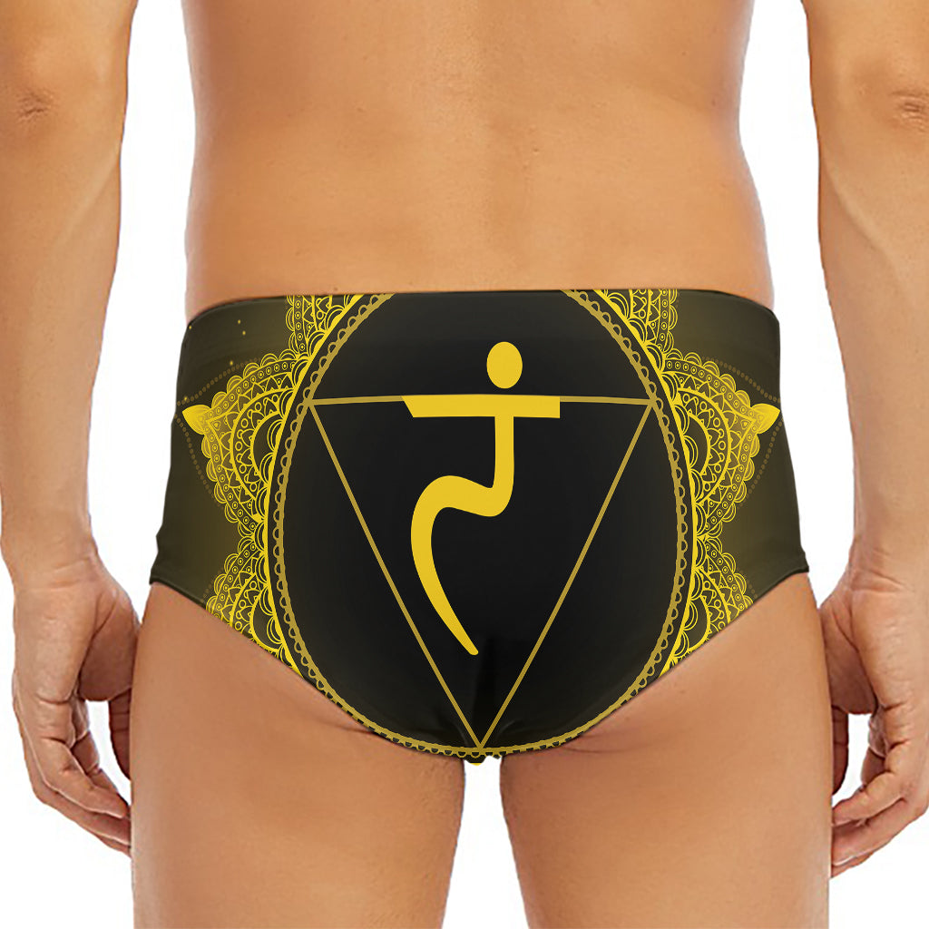 Manipura Chakra Symbol Print Men's Triangle Swim Briefs