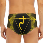 Manipura Chakra Symbol Print Men's Triangle Swim Briefs