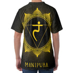 Manipura Chakra Symbol Print Men's Velvet T-Shirt