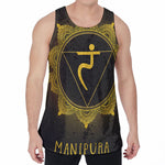 Manipura Chakra Symbol Print Men's Velvet Tank Top