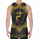 Manipura Chakra Symbol Print Men's Velvet Tank Top
