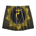 Manipura Chakra Symbol Print Mesh Shorts