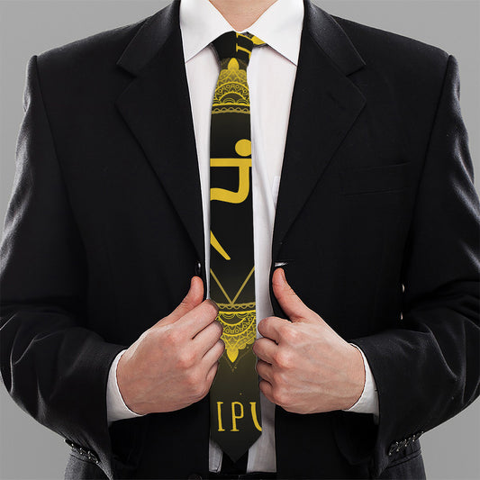 Manipura Chakra Symbol Print Necktie