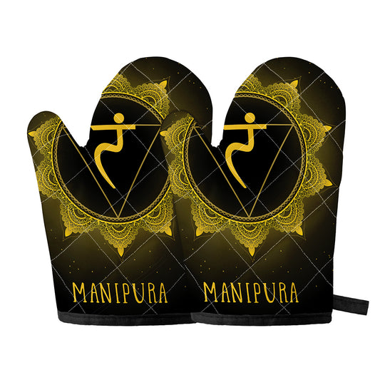 Manipura Chakra Symbol Print Oven Mitts