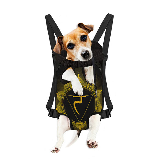 Manipura Chakra Symbol Print Pet Carrier Backpack