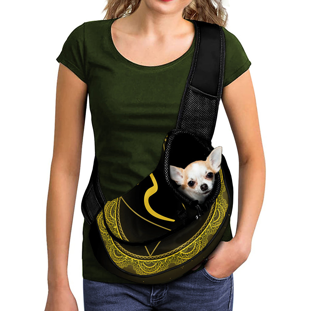 Manipura Chakra Symbol Print Pet Sling Carrier
