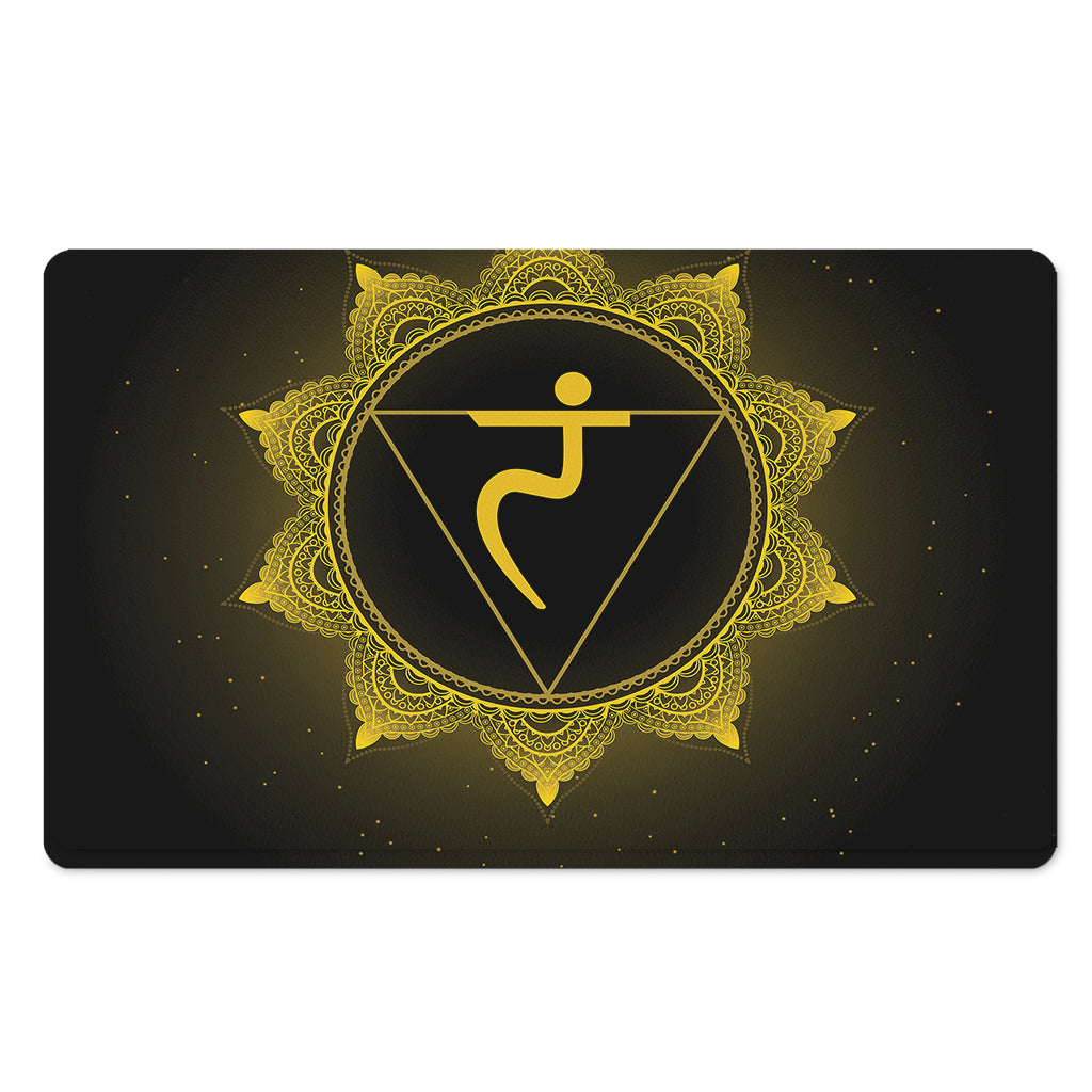 Manipura Chakra Symbol Print Polyester Doormat