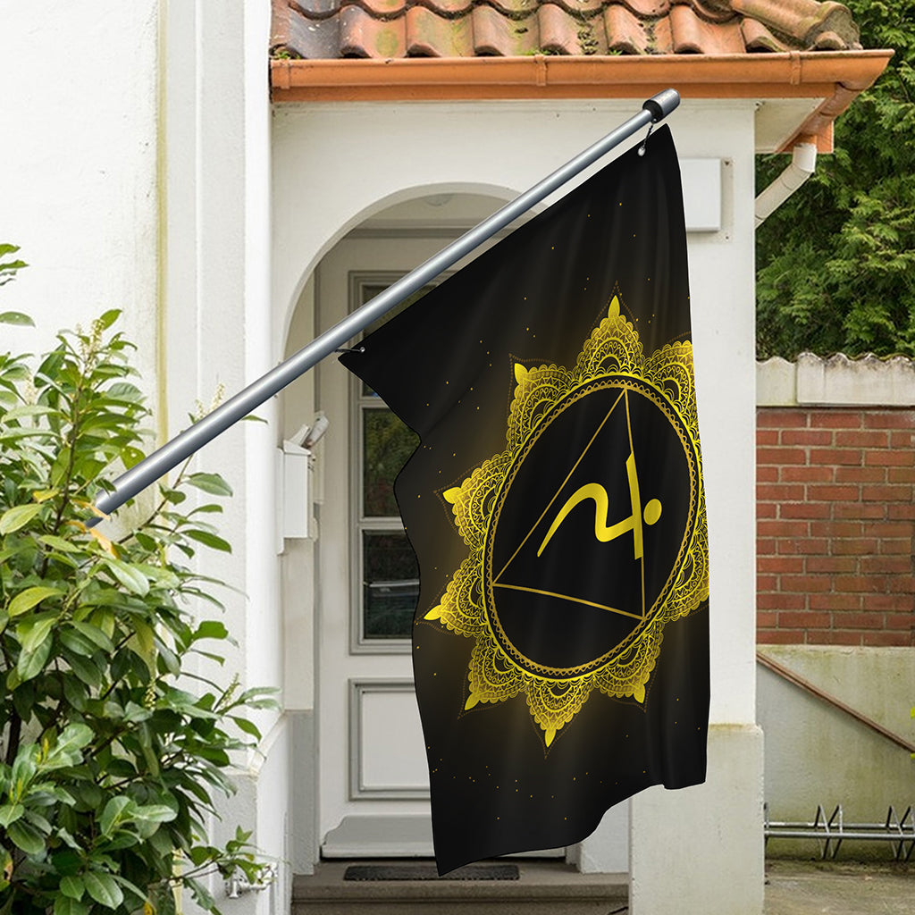 Manipura Chakra Symbol Print Polyester Flag