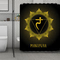Manipura Chakra Symbol Print Polyester Shower Curtain