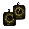 Manipura Chakra Symbol Print Pot Holders