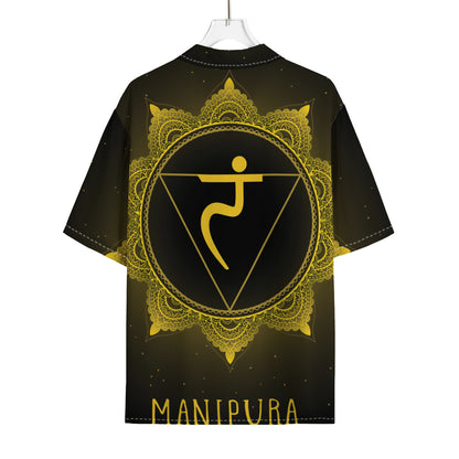 Manipura Chakra Symbol Print Rayon Hawaiian Shirt