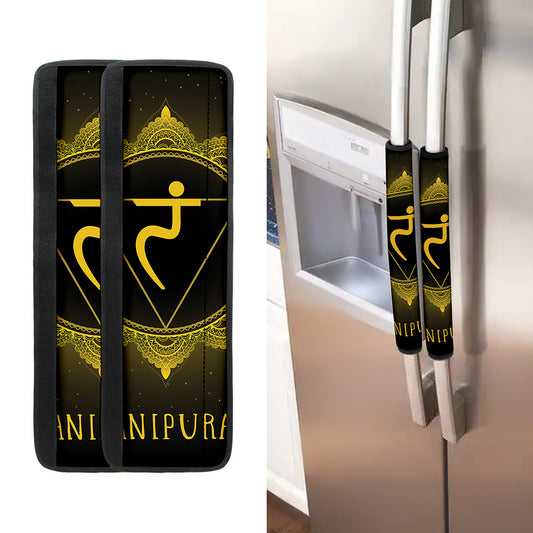 Manipura Chakra Symbol Print Refrigerator Handle Covers