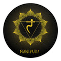 Manipura Chakra Symbol Print Round Blanket