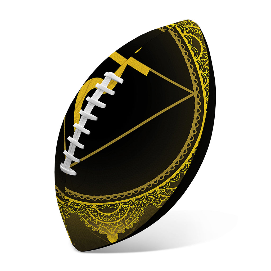 Manipura Chakra Symbol Print Rugby Ball