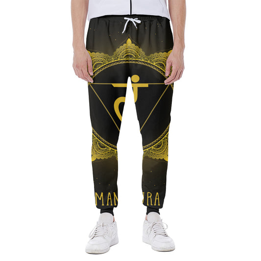 Manipura Chakra Symbol Print Scuba Joggers