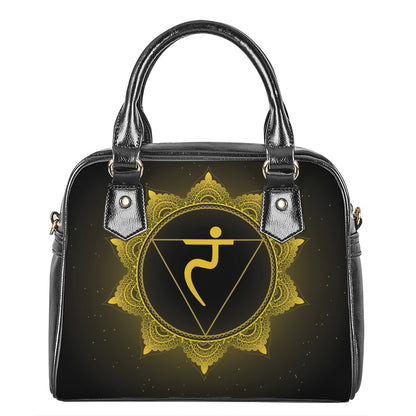 Manipura Chakra Symbol Print Shoulder Handbag