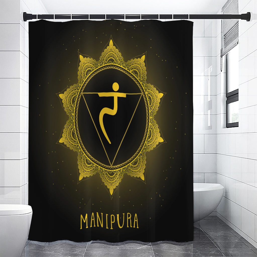 Manipura Chakra Symbol Print Shower Curtain