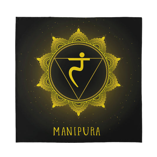 Manipura Chakra Symbol Print Silk Bandana
