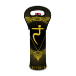 Manipura Chakra Symbol Print Single Neoprene Wine Tote