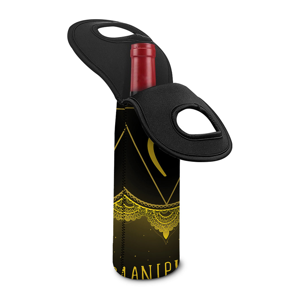 Manipura Chakra Symbol Print Single Neoprene Wine Tote
