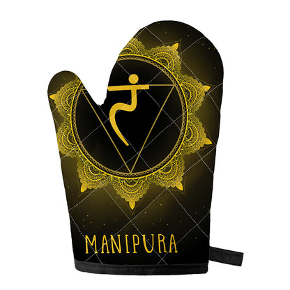 Manipura Chakra Symbol Print Single Oven Mitt