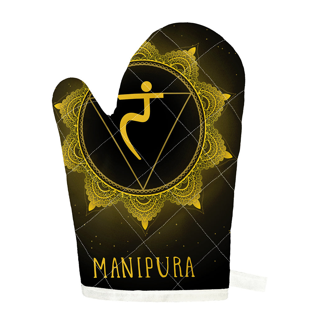 Manipura Chakra Symbol Print Single Oven Mitt