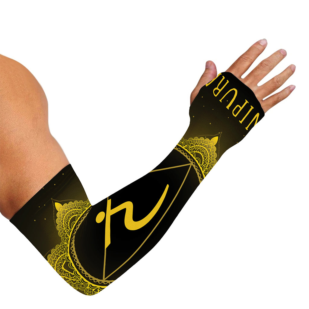 Manipura Chakra Symbol Print Sun Protection Arm Sleeves