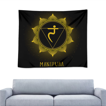 Manipura Chakra Symbol Print Tapestry