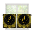 Manipura Chakra Symbol Print Tier Curtains